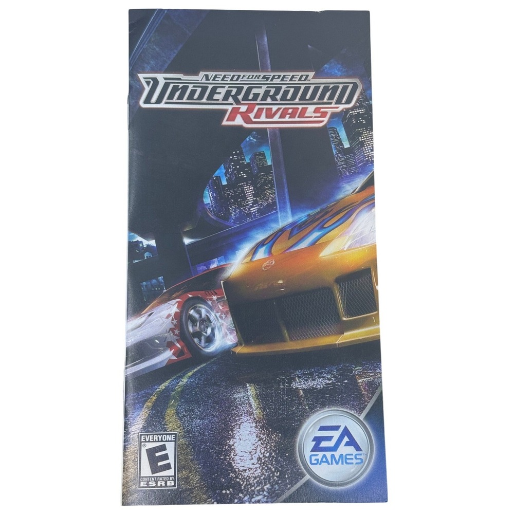 Need‎ for Speed Underground Rivals Sony PSP Manual Only EA Games Racing